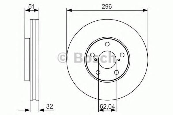 Freno de disco delantero 0986479R20 Bosch