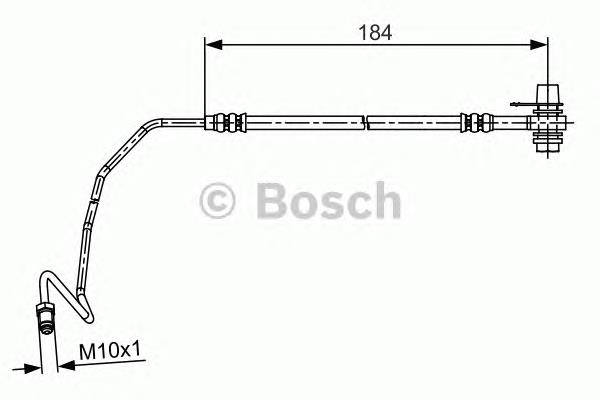 1987481534 Bosch latiguillo de freno trasero izquierdo