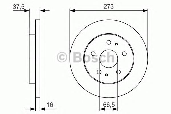 0986479R02 Bosch freno de disco delantero