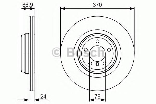 0986479R36 Bosch disco de freno trasero