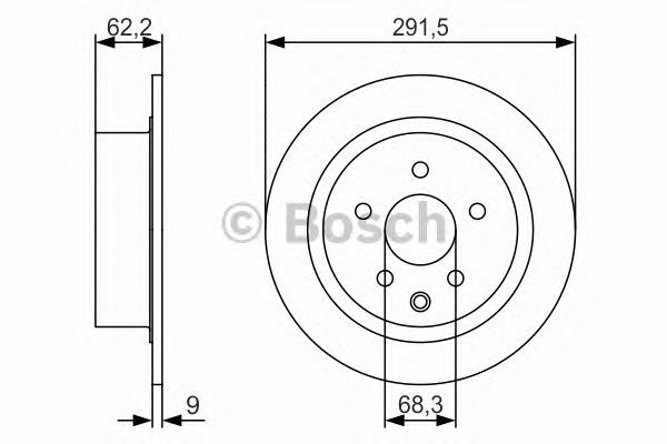 0986479S71 Bosch disco de freno trasero