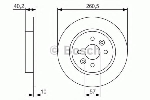 0986479S85 Bosch disco de freno trasero