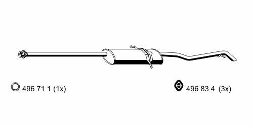 Comprar A1684905021 Mercedes Silenciador trasero