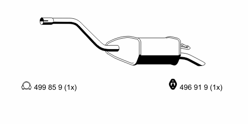 Comprar 8576 Polmostrow Silenciador trasero
