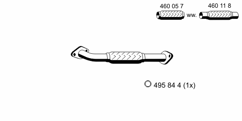 Tubo de admisión del silenciador de escape delantero 1518063 Ford