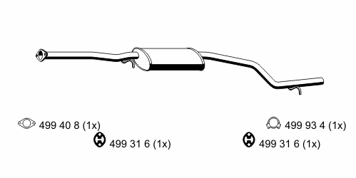 Silenciador central 285865 Bosal