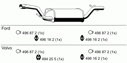 1329718 Ford Silenciador trasero