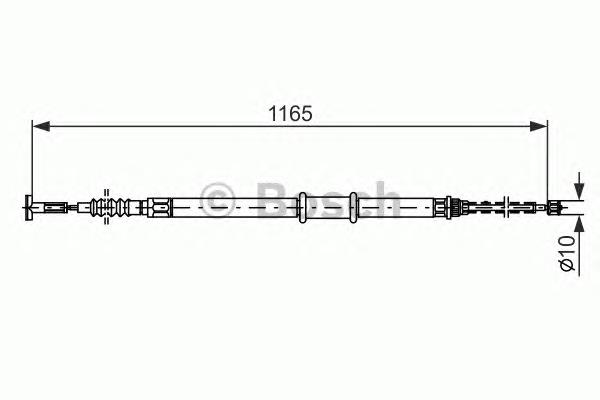 Cable de freno de mano trasero izquierdo para Fiat Multipla (186)