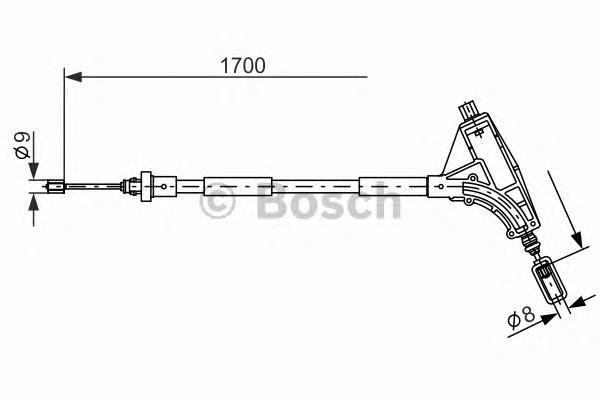 Cable de freno de mano delantero 1987477575 Bosch