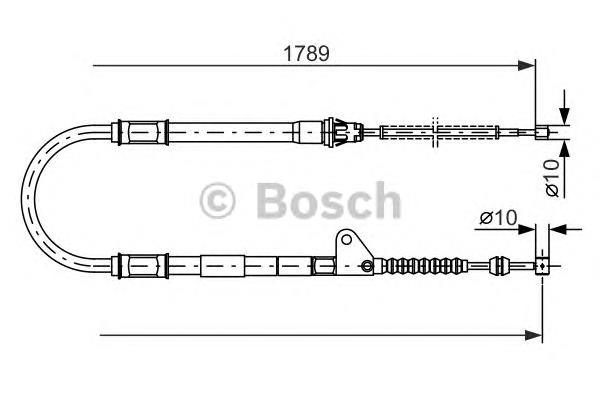 Cable de freno de mano trasero derecho 1987477540 Bosch