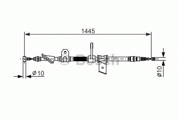 1987477624 Bosch cable de freno de mano trasero derecho/izquierdo