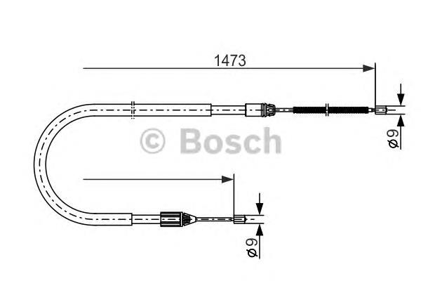 Cable de freno de mano trasero derecho/izquierdo 1987477636 Bosch