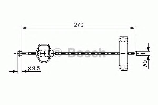 1987477631 Bosch cable de freno de mano delantero
