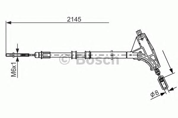 Cable de freno de mano delantero 1987477592 Bosch