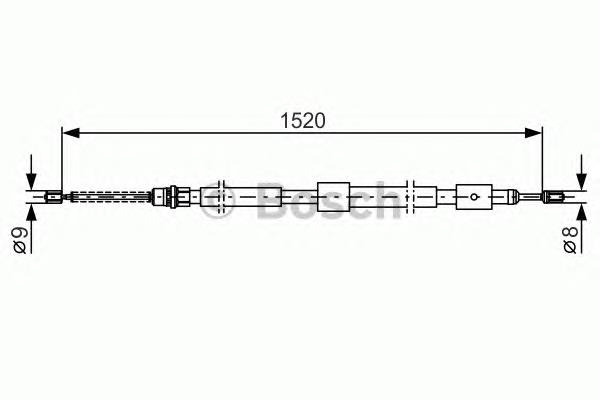 70263 Adriauto cable de freno de mano trasero izquierdo