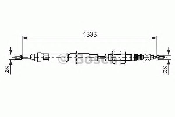 Cable de freno de mano trasero derecho 1987477440 Bosch