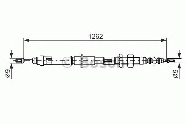 Cable de freno de mano trasero izquierdo 1987477439 Bosch