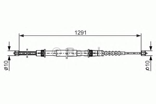 1987477465 Bosch cable de freno de mano trasero izquierdo