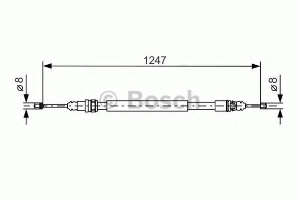 Cable de freno de mano trasero derecho/izquierdo 1987477473 Bosch