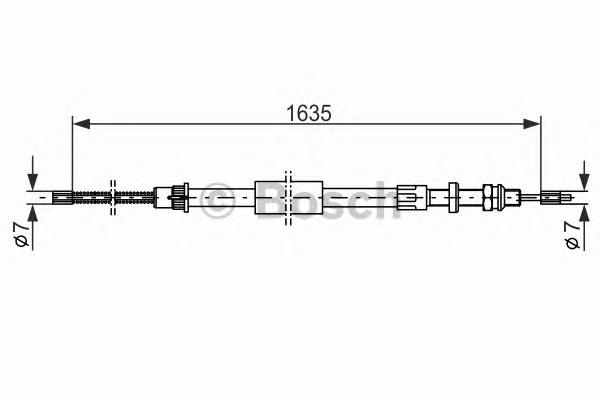 Cable de freno de mano trasero derecho/izquierdo 1987477455 Bosch