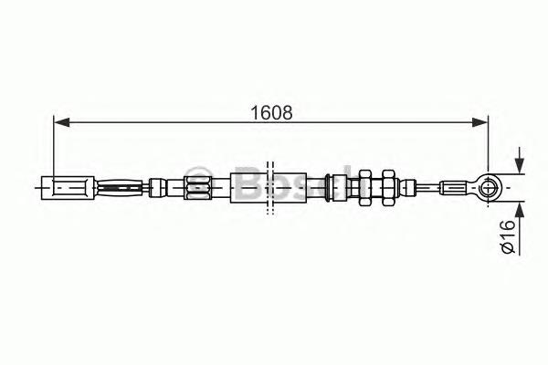 1987477417 Bosch cable de freno de mano delantero