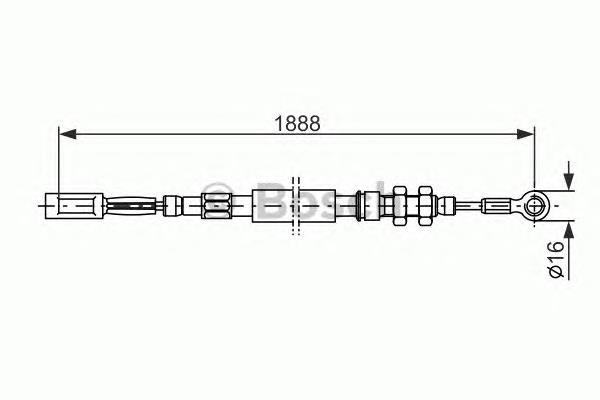 1987477420 Bosch cable de freno de mano delantero