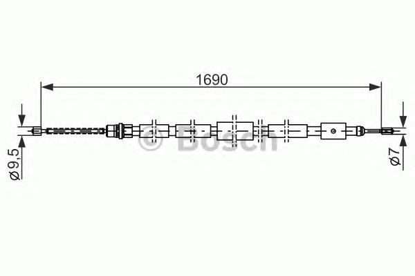 Cable de freno de mano trasero derecho/izquierdo 1987477434 Bosch