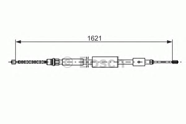 1987477436 Bosch cable de freno de mano trasero derecho/izquierdo