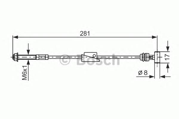 Cable de freno de mano delantero 1987477522 Bosch