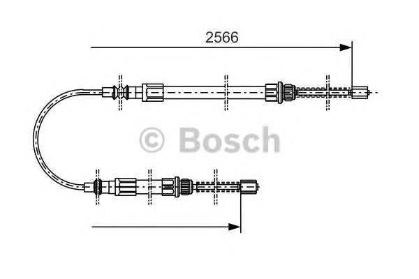 1987477515 Bosch cable de freno de mano trasero derecho/izquierdo