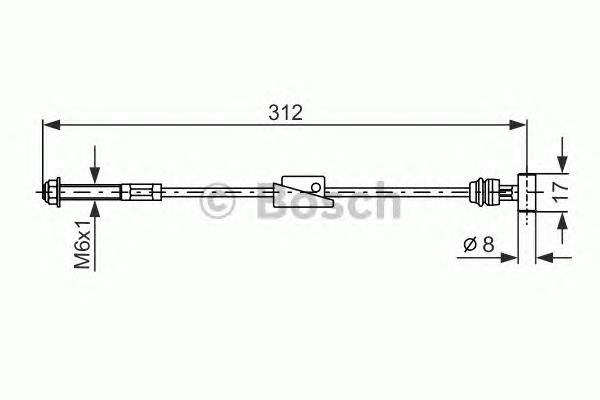 Cable de freno de mano delantero 1987477517 Bosch