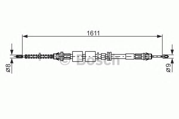 Cable de freno de mano trasero derecho/izquierdo 1987477521 Bosch