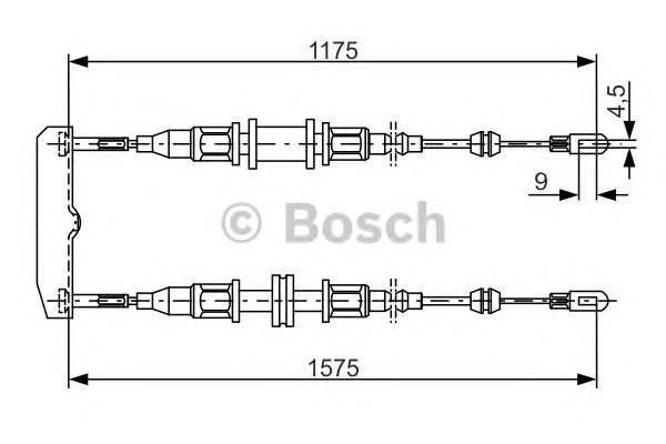 Cable de freno de mano trasero derecho/izquierdo 1987477766 Bosch