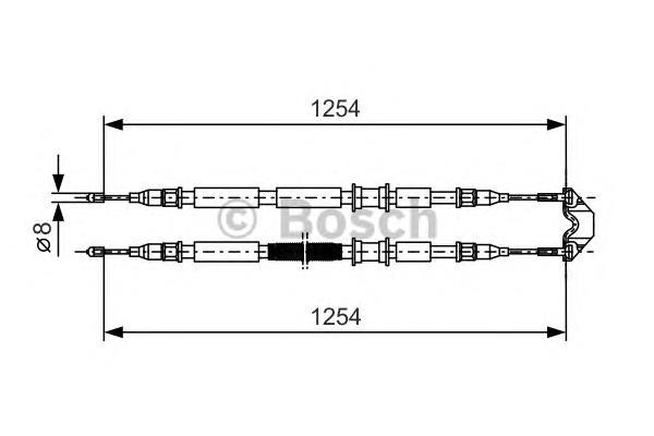 Cable de freno de mano trasero derecho/izquierdo 1987477764 Bosch