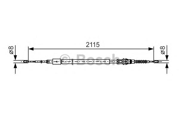 1987477775 Bosch cable de freno de mano trasero derecho/izquierdo