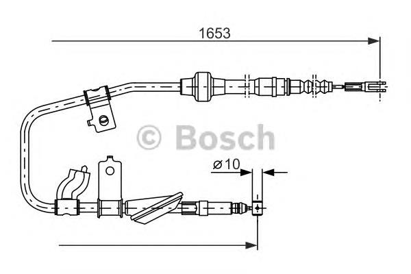 Cable de freno de mano trasero izquierdo 708061 Cautex