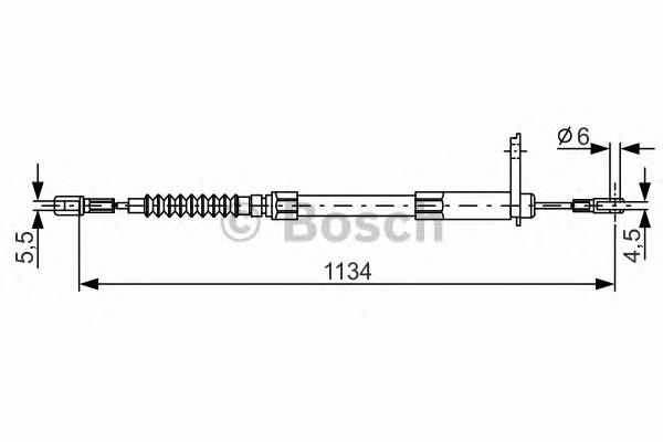 Cable de freno de mano trasero izquierdo 1987477749 Bosch