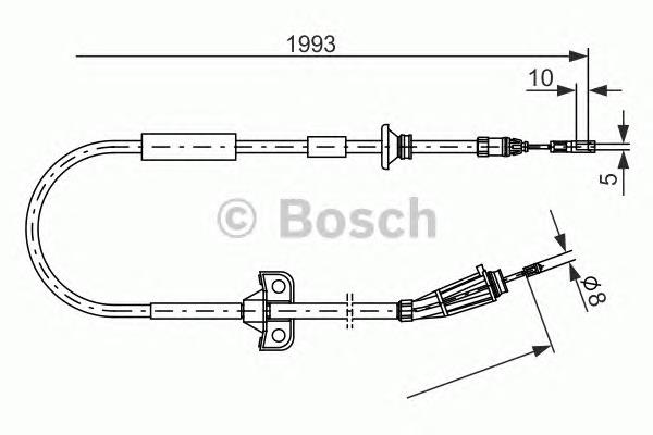 Cable de freno de mano trasero derecho/izquierdo 570247 Adriauto