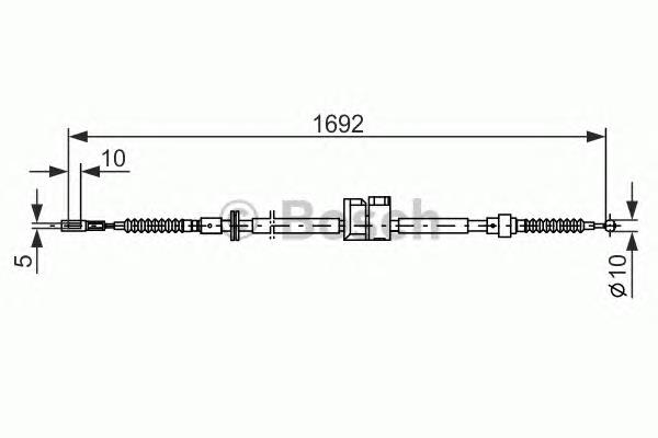 Cable de freno de mano trasero izquierdo 1987477813 Bosch