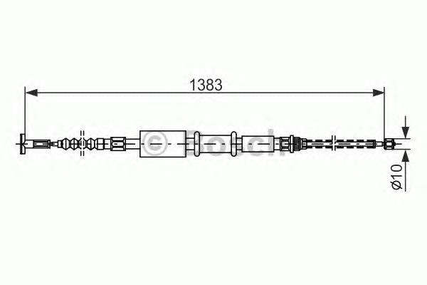 Cable de freno de mano trasero derecho 1987477826 Bosch