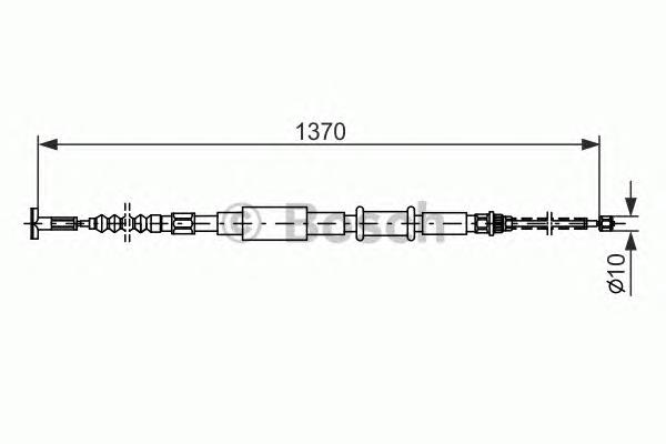 Cable de freno de mano trasero derecho 1987477827 Bosch