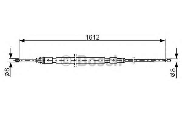 Cable de freno de mano trasero derecho/izquierdo 1987477822 Bosch