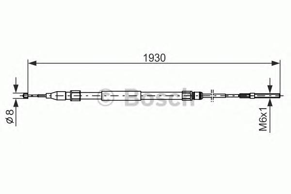 1987477821 Bosch cable de freno de mano trasero derecho/izquierdo