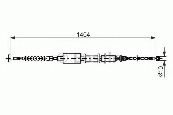 Cable de freno de mano trasero derecho 1987477825 Bosch