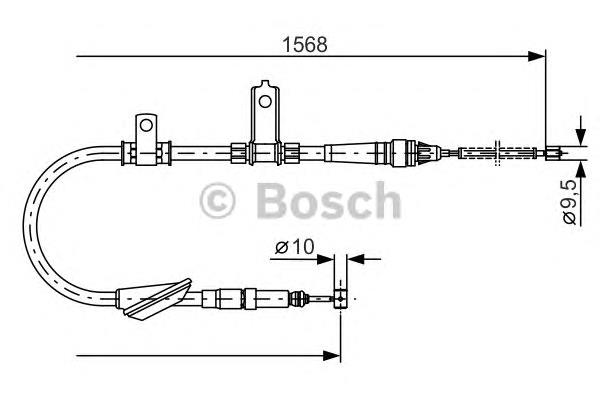 Cable de freno de mano trasero derecho 1987477790 Bosch
