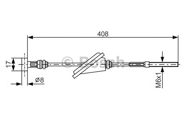 1987477794 Bosch cable de freno de mano delantero