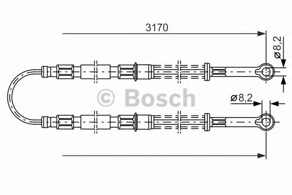 Cable de freno de mano trasero derecho/izquierdo 1987477792 Bosch