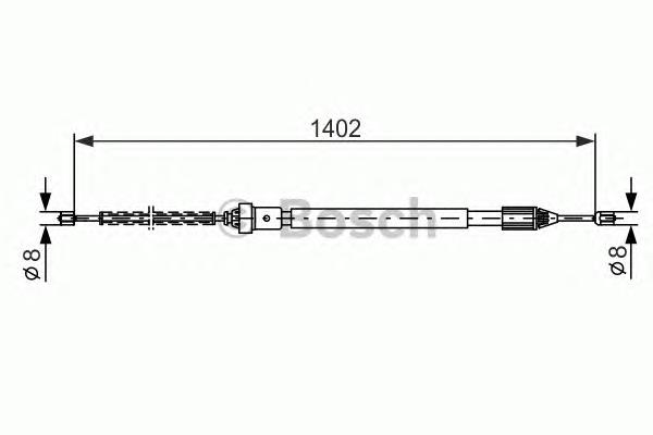 Cable de freno de mano trasero izquierdo 1987477784 Bosch