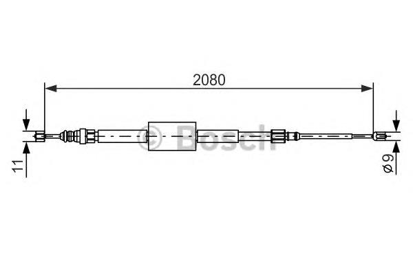 Cable de freno de mano trasero derecho/izquierdo 1987477787 Bosch
