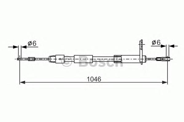 Cable de freno de mano trasero izquierdo 109325 Cofle